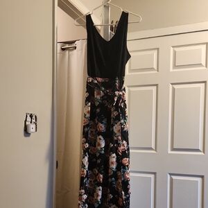 Floral Black Maxi Dress